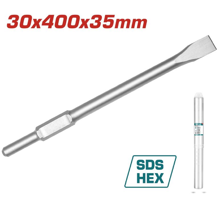 Cincel Punta Plana sds Hexagonal 30x 400 Mm Super Total - TAC15333012