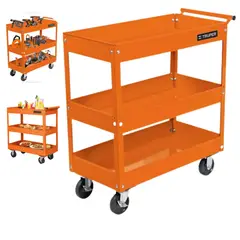 TRUPER - Carro de servicio multiuso, 3 niveles uso rudo