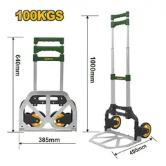 GENERICO - Carretilla de Mano Plegable Capacidad 100KG JADEVER - JDWB8A10