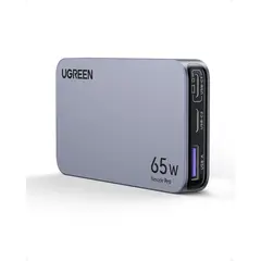 UGREEN - Cargador plano USB C de 65 W, 3 puertos Slim Nexode Pro