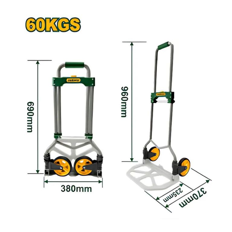 Carretilla de Mano Plegable Capacidad 60KG JADEVER - JDWB9A06