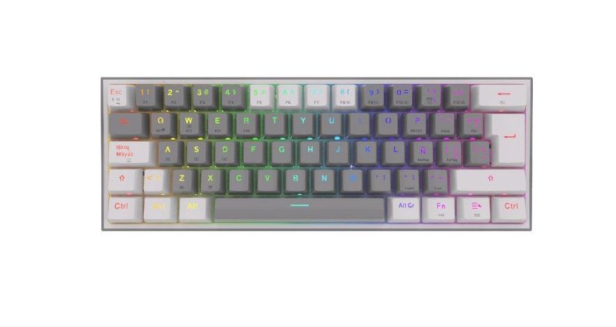 Teclado Fizz Pro Inalámbrico Blanco K616-RGB Red Switch Sp Español