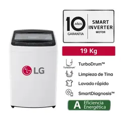 LG - Lavadora de Ropa 19kg Carga Superior con TurboDrum WT19WVTB Blanco