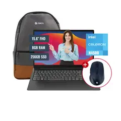 LENOVO - Laptop V15 Celeron N4500 8GB SSD 256GB Pantalla 15.6 " + Mochila y mouse