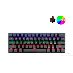 T-DAGGER - Teclado Arena Rainbow Negro T-TGK321-BR Brown Switch Sp Español
