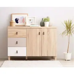 TU MESITA - Cómoda Infantil Moderna Ambar Color SonomaGrisBlanco