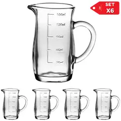 INSPIRA - Jarra medidora de vidrio 150ml Set x6