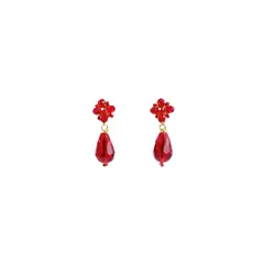 SAMANTHA PINTO HANDMADE ACCESSORIES - Aretes Amarella Rojo