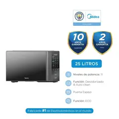 MIDEA - Horno Microondas TasteXpress 25L Negro MMDT09S4MB-PE