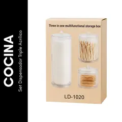 GENERICO - Set Dispensador Triple Acrílico