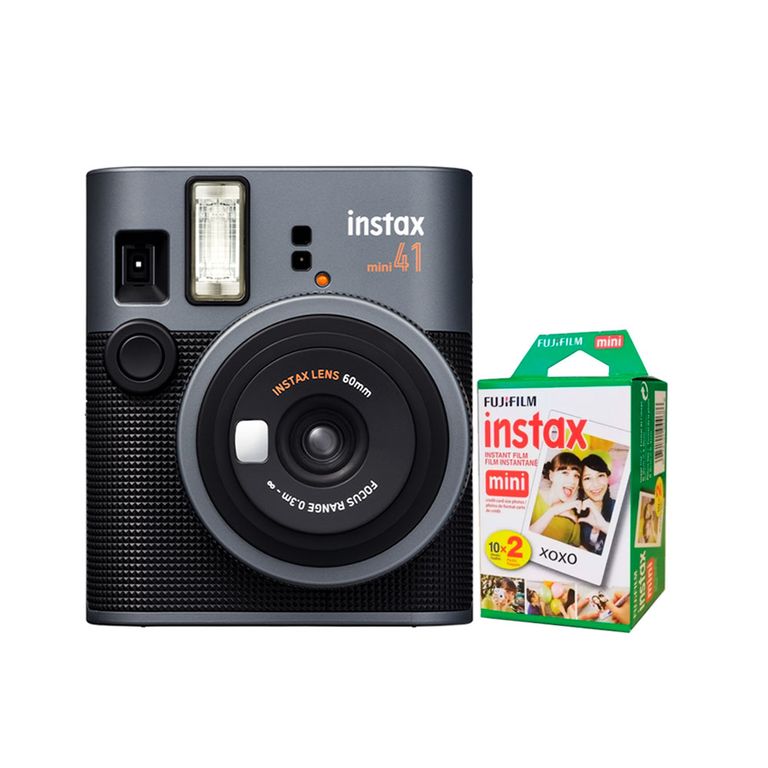 Camara Instax Mini 41 Black + Pack de Pelicula x 20