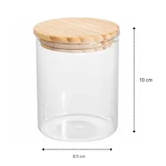 INSPIRA - Frascos de Almacenamiento Circular de Vidrio Set X3