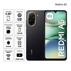 XIAOMI - REDMI A5 4 +4 GBRAM 128GB - COLOR NEGRO