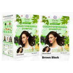 DEXE - Shampoo Brown Black colorante para cabello caja x 10 unds