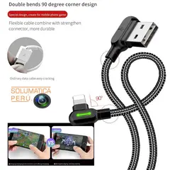 MCDODO - Cable USB Para Iphone - 3A 60W Angulo 90°Gamer - 180cm