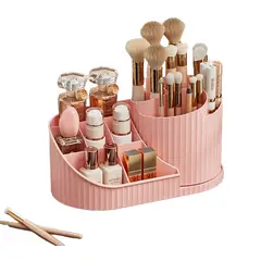 GENERICO - Organizador de cosmeticos giratorio - color rosado