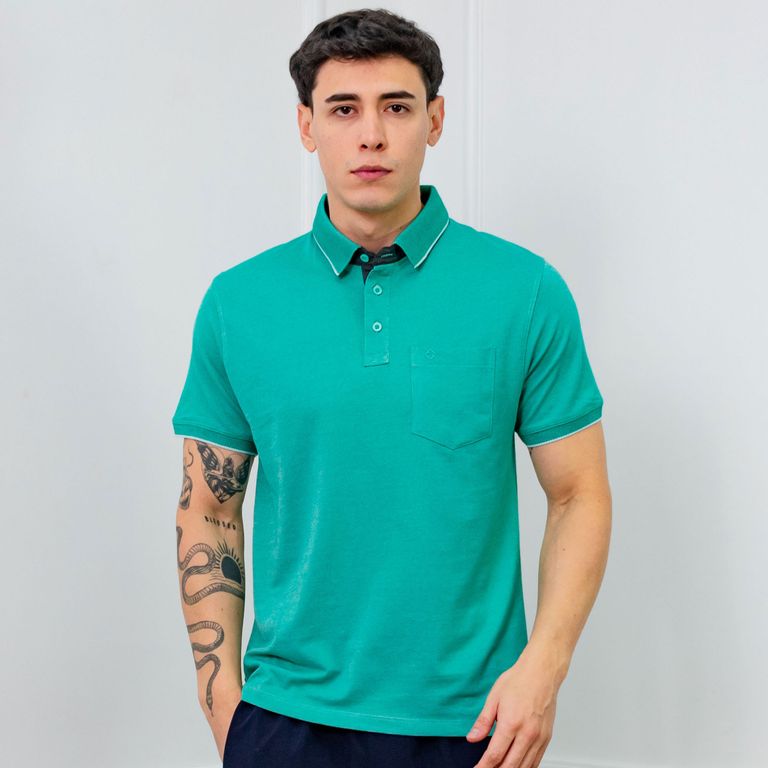 POLO BOX REGULAR FIT CABALLERO MC - PIQUE LYCRADO