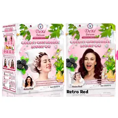 DEXE - Shampoo Retro Red colorante para cabello caja x 10 unds