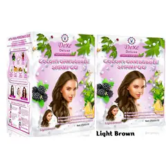 DEXE - Shampoo Light Brown colorante para cabello caja x 10 unds