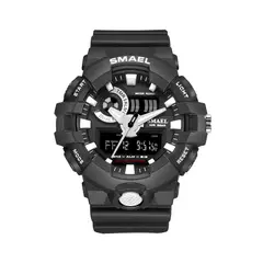 SMAEL - Reloj 1642 Correa Silicona Dual Time