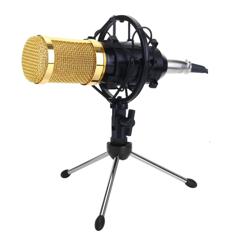 Microfono Condensador para Streaming Podcast Live Grabación Estudio