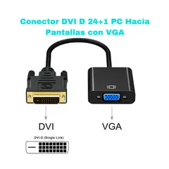 SEISA - Adaptador Convertidor Dvi D A Vga Dvi-d A Vga