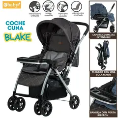 EBABY - Coche Cuna para Bebe Blake Negro