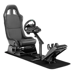 EASY FIT - Simulador Gamer Cockpit Negro Volante Thrustmaster