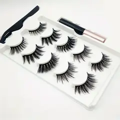 GENERICO - Pestañas magnéticas + delineador pegamento + pinza