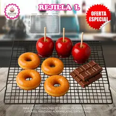 GENERICO - Rejilla Antiadherente para enfriar Postres para Repostería 40 x 25 cm.