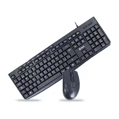TEROS - Kit teclado y mouse TE-5012S, USB, 1000 DPI, Negro