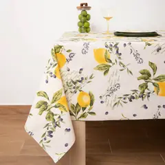 CASIOPIA - Mantel antimanchas rectangular 8 sillas Limones