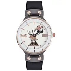 DISNEY - Reloj Mujer Minnie Mouse Analógico Casual Acero Dorado MK1564