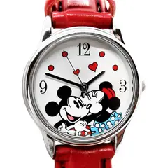 DISNEY - Reloj Mujer Mickey y Minnie Mouse Analógico Vintage Casual Piel