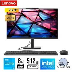 LENOVO - ALL IN ONE V100 238 FHD INTEL CORE I3-N305 8GB SSD512GB FREEDOS