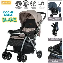EBABY - Coche Cuna de paseo para Bebe extra acolchado Blake Beige