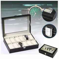 INSPIRA MARKET - Porta Relojes Pulseras de Lujo Elegante 12 Compartimientos