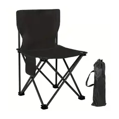 GENERICO - Silla Plegable De Camping Playa Piscina Terraza Negro