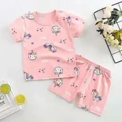 GENERICO - Conjunto para Niñas Calle o Pijama Unicornio Ropa Infantil Rosa