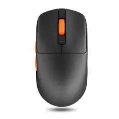 ROYAL KLUDGE - Mouse Inalámbrico M30 Black Orange Triple Conexión