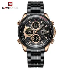 NAVIFORCE - Reloj 9197S para Hombre Correa de Acero Inoxidable en Caja