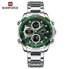 NAVIFORCE - Reloj 9197S para Hombre Correa de Acero Inoxidable en Caja
