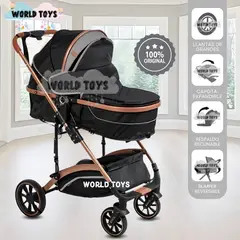 BABY - Coche Cuna Moisés de Lujo «BABY MIAMI» Gray