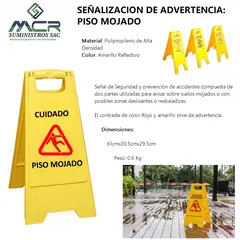 GENERICO - CARTEL SEÑALIZACION DE ADVERTENCIA PISO MOJADO