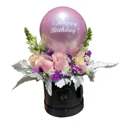 GENERICO - Box Floral Fortuna - Flores Rosadas - Box Floral