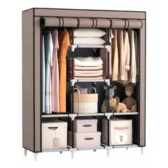 GENERICO - Ropero Organizador De Ropa Armario Closet Armable 3 Cuerpos Marrón