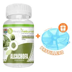 HEALTHNATURAL - ALCACHOFA 500MG + REGALO PASTILLERO