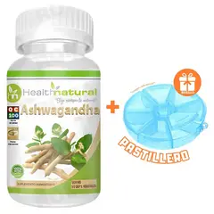 HEALTHNATURAL - ASHWAGANDHA 500MG + REGALO PASTILLERO