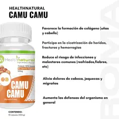 HEALTHNATURAL - CAMU CAMU 500MG + REGALO PASTILLERO