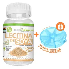 HEALTHNATURAL - LECITINA DE SOYA 500MG + REGALO PASTILLERO